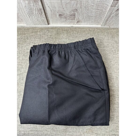Blair Womens Black Elastic Waist Pants Large Cotton/Polyester Blend Pockets - Picture 3 of 8